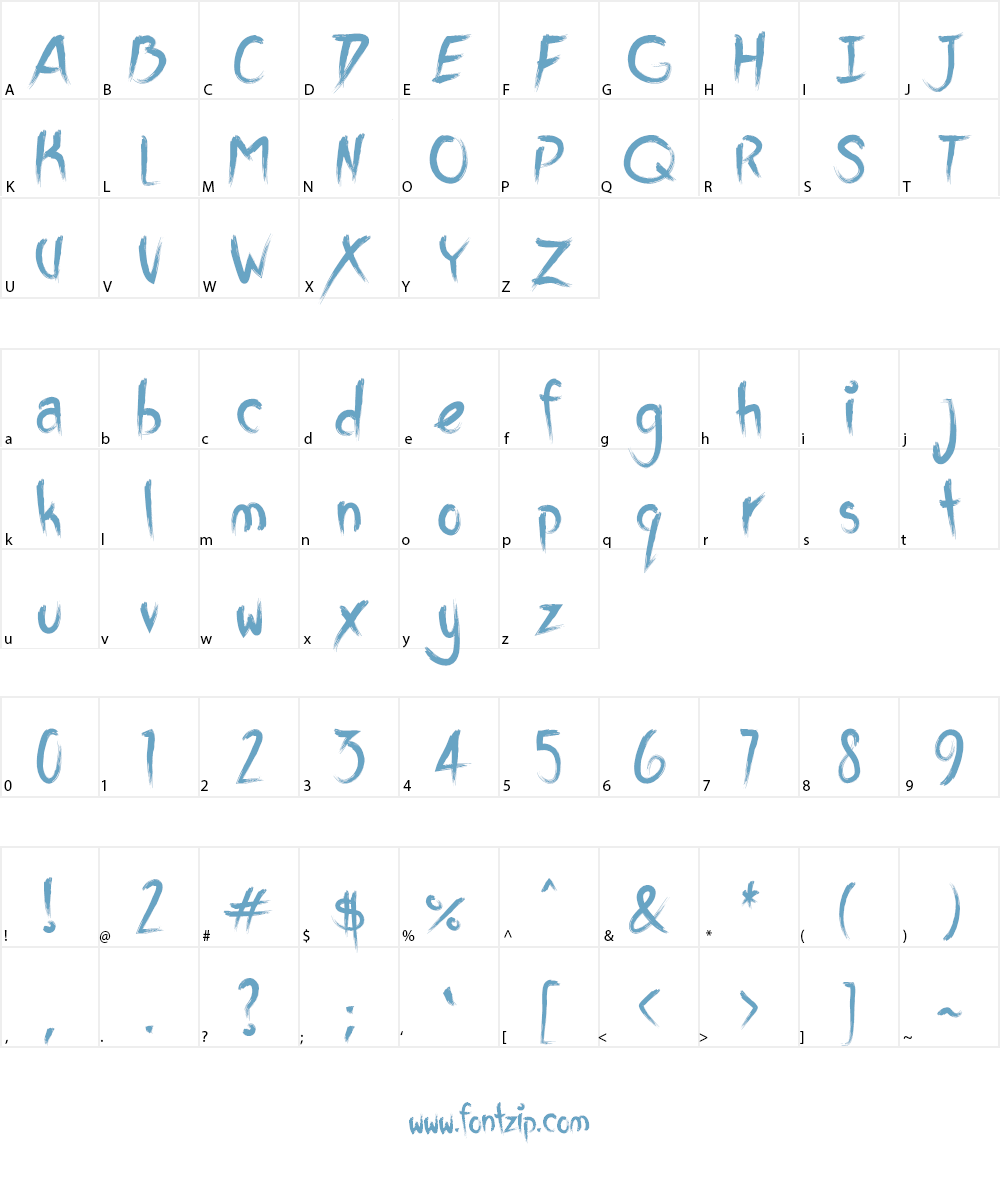 BuriedK9 Font Character